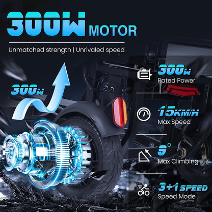 Electric Scooters For Adults And The Elderly, Three-wheeled, Lightweight, Foldable, Equipped With LED Headlights And Backpack Cup Holder Dustproof BagBasket, IncludingCharger, Can Be Easily Disassembled Into Lightweight Partsperfect Mother'sDay Gift