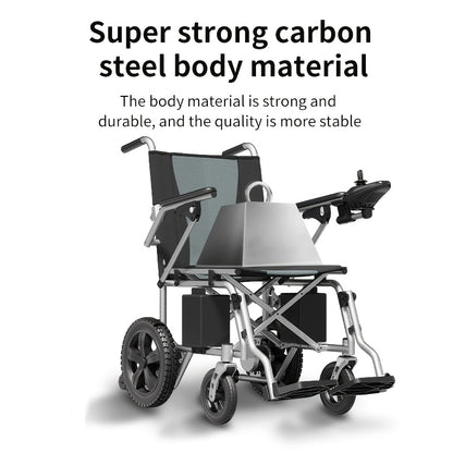 Adult Electric Wheelchair with Intelligent Control, Electromagnetic Braking System, Small Turning Radius, Small Folding Space. It Is Suitable for The Travel Of The Elderly And The Disabled And Can Bear A Weight Of 300 Pounds.