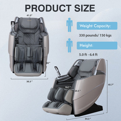 Upgraded Version 4D Massage Chair Zero Gravity | Full Body Massage Chair and Recliner AI Voice Control Automatic Leg Rest Calf and Foot Roller Heating