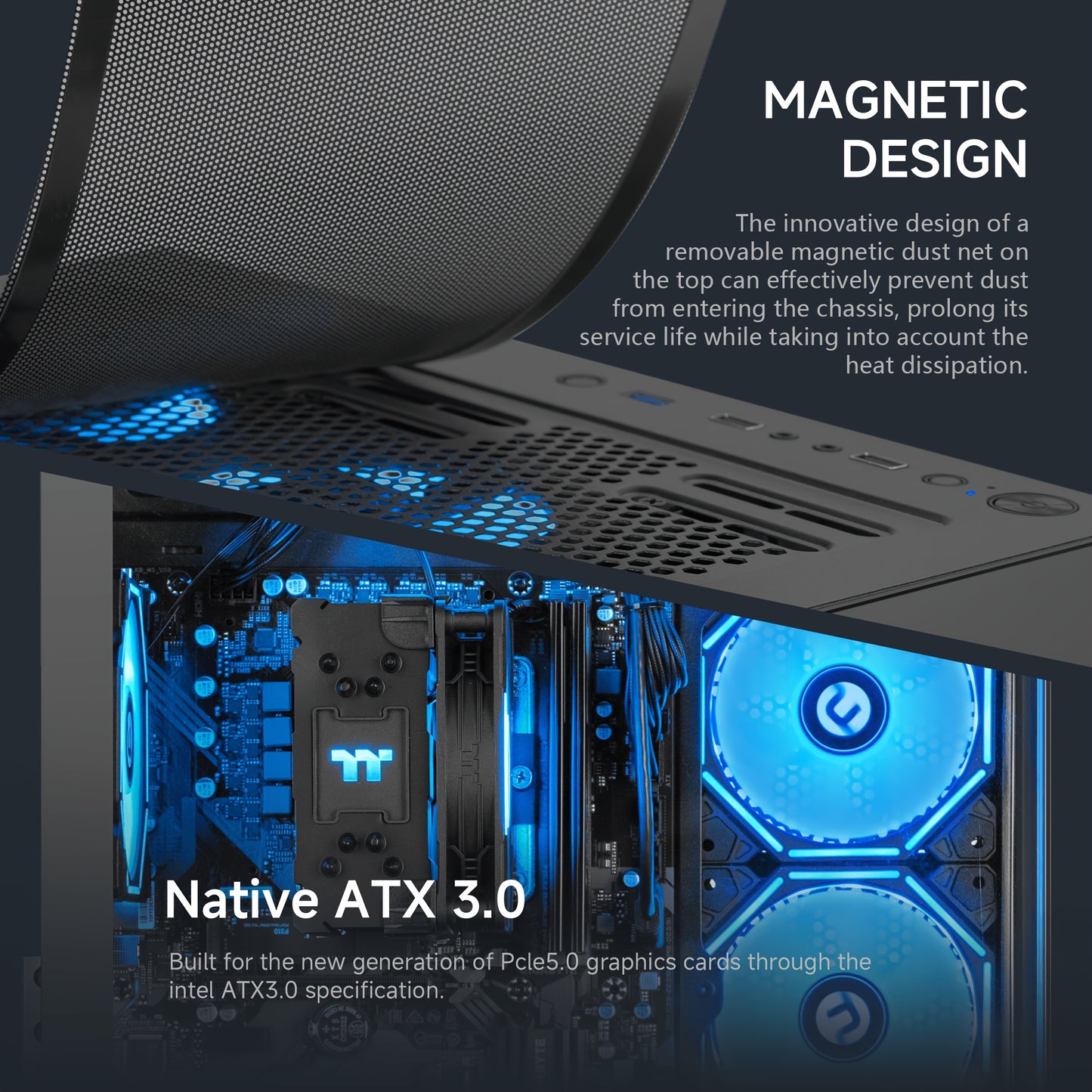 Ningmei Gaming PC AMD R5 5600GT AMD Radeon Vega 7 1 TB SSD 16GB RAM 6RGB Fans Gaming Desktop