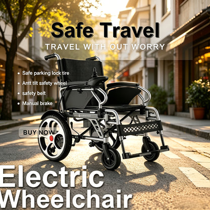 500W 20Ah Easy Foldable Electric Wheelchair Electromagnetic Braking 15miles Range, 400lbs Capacity 0060C