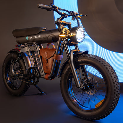 20" Fat Tire Electric Bike For Adults, 749W Peak Motor, 48V 25Ah Removable Battery, 19.88MPH, Aluminum Frame, With Phone Holder & Bag, All-Terrain, Best Value E-Bike For City Commuting, Beach Riding, Outdoor Travel, Perfect Gift For Men Women