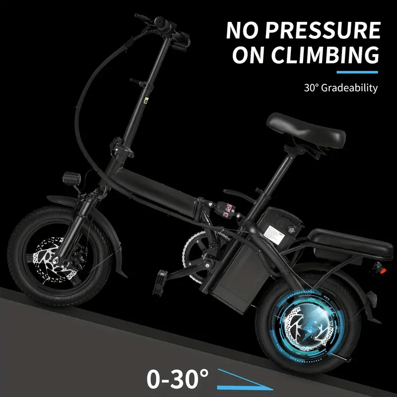 00W - Long-Range Commuter Electric Scooter with 48V Battery, 20-Mile Range, 19MPH Top Speed, 14" Fat Tires, 200lbs Max Load Capacity, Shock-Absorbing Seat, and Foldable Design for Adults