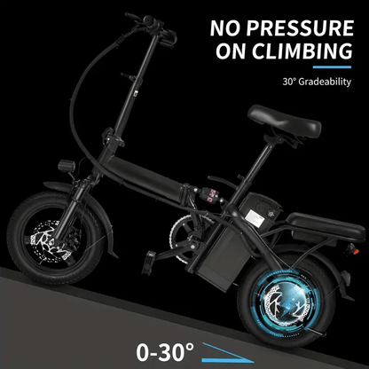 00W - Long-Range Commuter Electric Scooter with 48V Battery, 20-Mile Range, 19MPH Top Speed, 14" Fat Tires, 200lbs Max Load Capacity, Shock-Absorbing Seat, and Foldable Design for Adults
