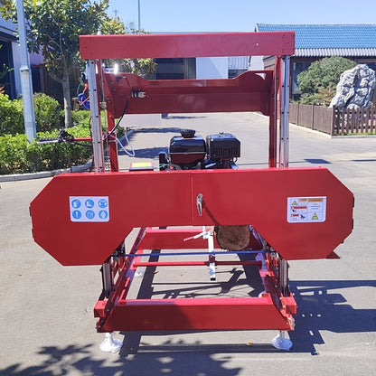32in Portable Sawmill 420cc Gas Engines with E-Start Band Saw