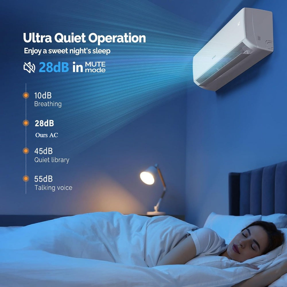 24000 BTU Mini Split Air Conditioner with Inverter Technology, 21 SEER, 230V/ 60Hz, Washable Air Filter, Quiet Cooler and Heater, Smart Operation, Perfect for Home, Bedroom