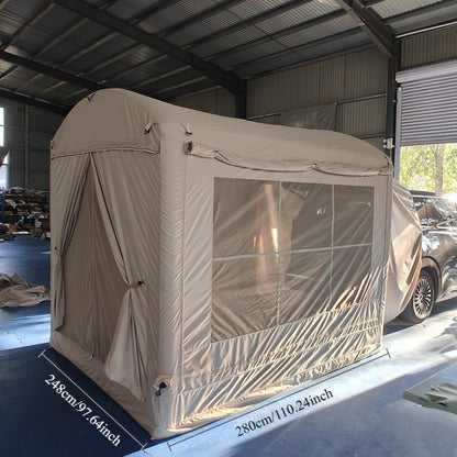 Outdoor SUV Inflatable Tail Tent for Camping, Windproof Family Tent, Portable And Lightweight Quick-Open Tent