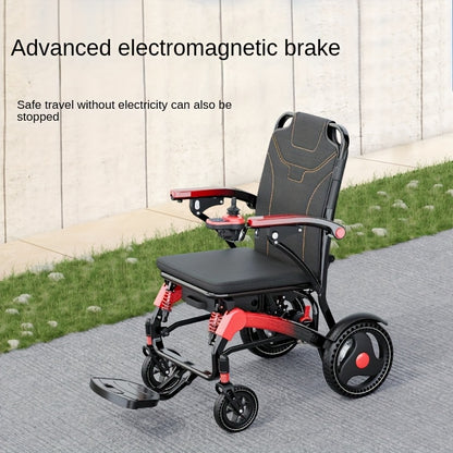 Portable Electric Wheelchair - 39-lb Ultra-Lightweight Foldable Mobility Scooter with 18-Mile Range, 4-Wheel -Absorbing Design, No Assembly Required, Airplane-Friendly Chair w/Charger & Toolkit for Travel (s & Seniors)