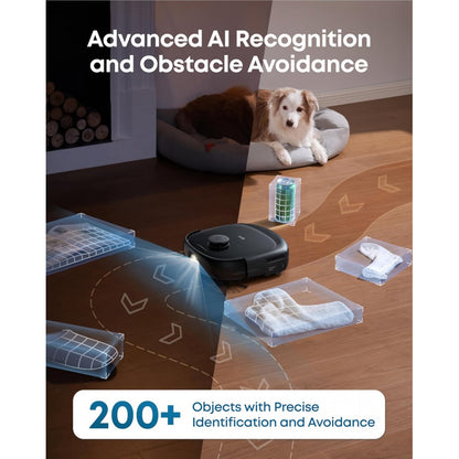 eufy Like-New E25 Omni Robot Vacuum and Mop Combo, HydroJet System, 20, 000Pa Turbo Suction, Zero-Tangle Design, Edge-to-Corner Deep Cleaning, Auto-Empty & Self-Cleaning All-in-One Station (Renewed)