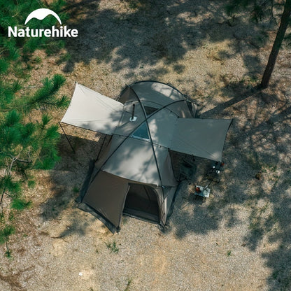 Naturehike Two Bedrooms and One Living Room Tent Lightweight Outdoor Camping Gear Large Space Tent