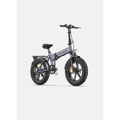 folding fat tire electric bike features a 750W motor, with 960W peak power, high-capacity lithium battery, and 20-inch all-terrain tires for versatile commuting.