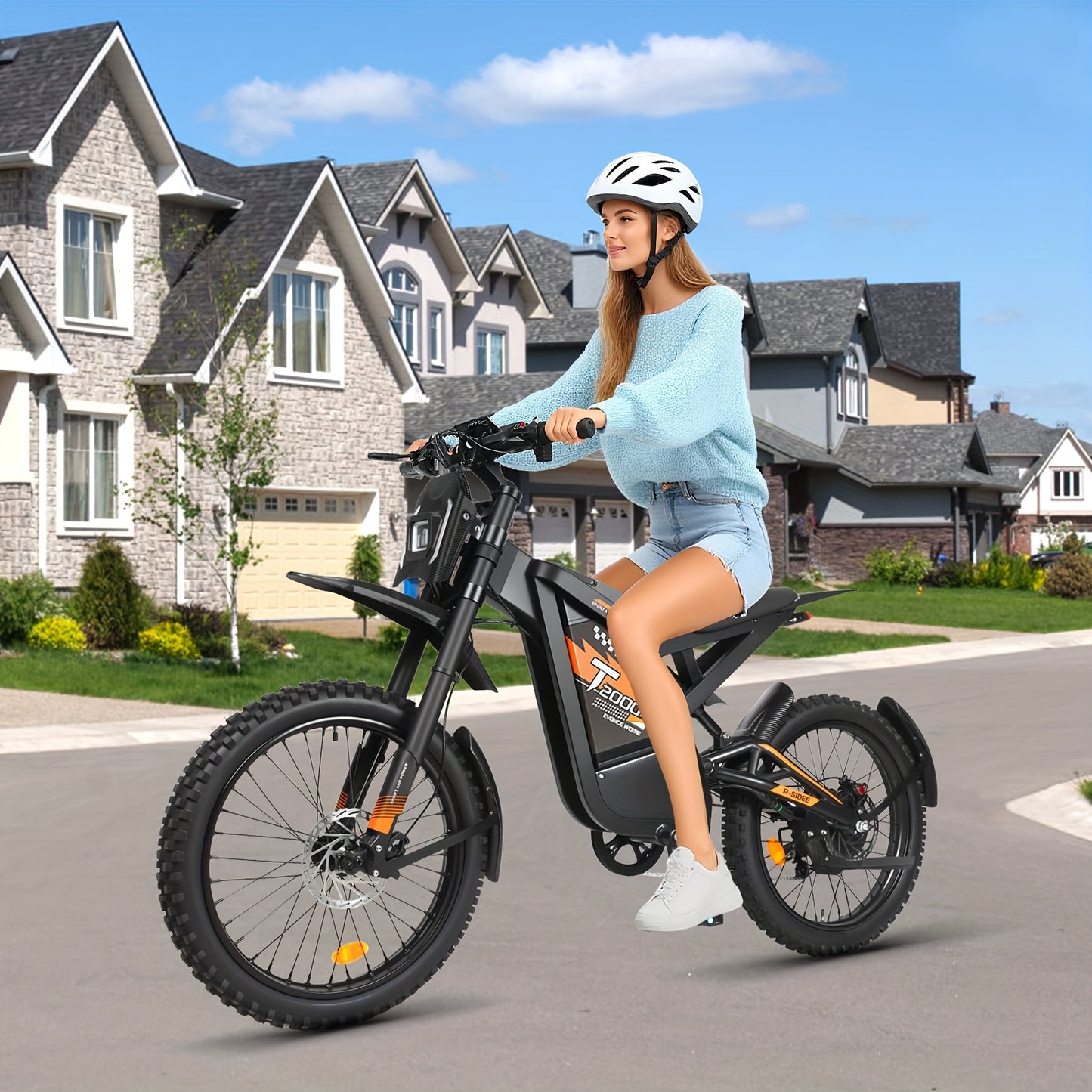 lectric Bike, Electric Dirt Bike, Electric Bike for Adults - 19MPH 80-Mile Range Commuter E-Bike with 48V 30AH Removable Battery, Sleek Design, Sturdy Build, Adult Commuters, Ebike