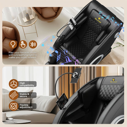 BILITOK Massage Chair Zero Gravity Full Body With Heating And Wireless Speaker