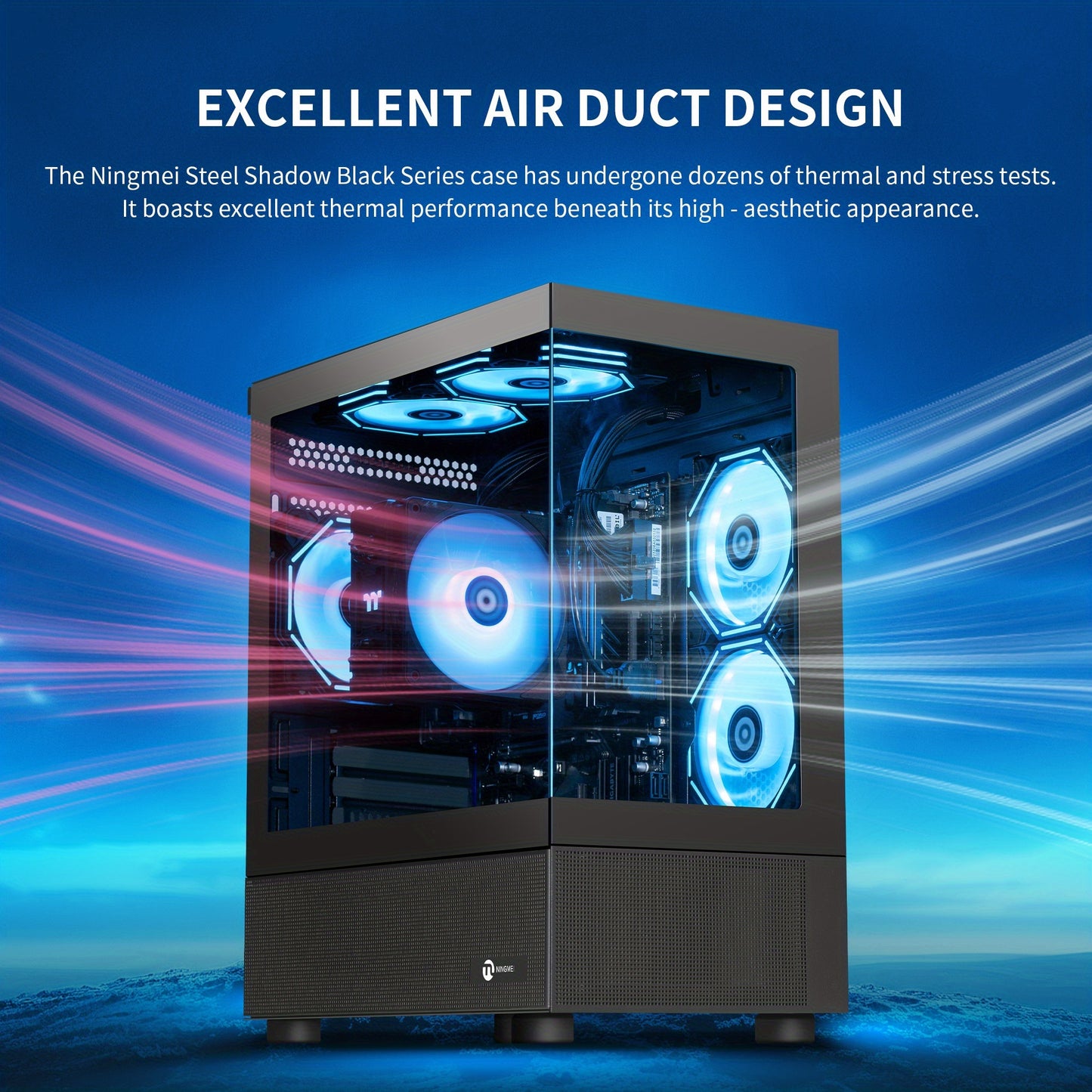 Ningmei Gaming PC AMD R5 5600GT AMD Radeon Vega 7 1 TB SSD 16GB RAM 6RGB Fans Gaming Desktop