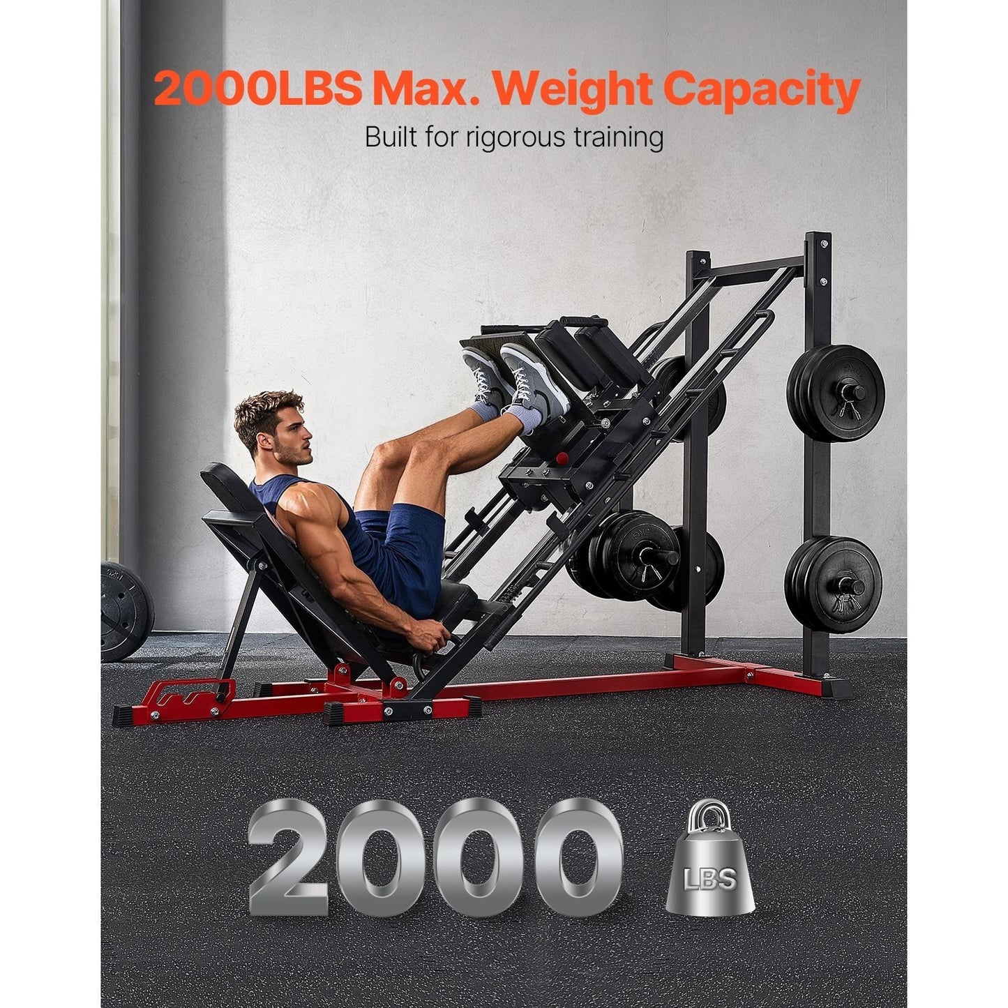 Leg Press Hack Squat Combo Machine Adjustable Lower Body Special Home Gym