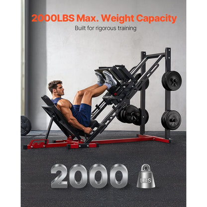 Leg Press Hack Squat Combo Machine Adjustable Lower Body Special Home Gym
