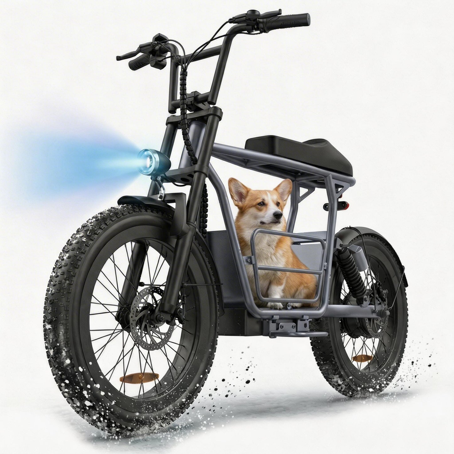 Electric Scooter, Rated 500W 48V Lithium Battery & 23.5 Miles Range, Up To 20mph Speed With Seat And 20"*3" All-Terrain Tires, Maximum Load 330LBs, With Ample Storage Space