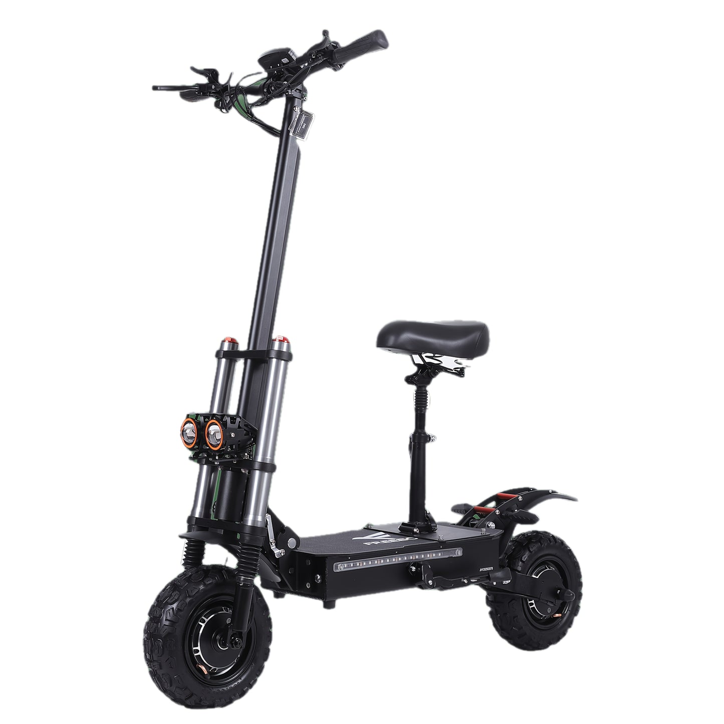 High-powered Electric Scooter With Seat | Top Speed of 19 Mph, 700W Motor, Supports Dual Charger Charging, Ultra-long 60-mile Range, 60V38AH Lithium Battery, 11-inch Off-road Tires, Adult Electric Scooter