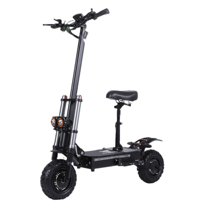 High-powered Electric Scooter With Seat | Top Speed of 19 Mph, 700W Motor, Supports Dual Charger Charging, Ultra-long 60-mile Range, 60V38AH Lithium Battery, 11-inch Off-road Tires, Adult Electric Scooter