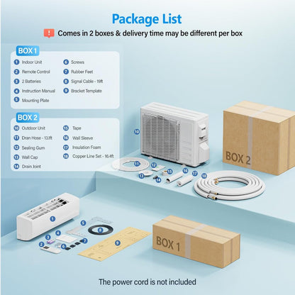 24000 BTU Mini Split Air Conditioner with Inverter Technology, 21 SEER, 230V/ 60Hz, Washable Air Filter, Quiet Cooler and Heater, Smart Operation, Perfect for Home, Bedroom