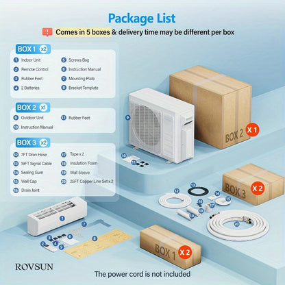 20000 BTU Dual Zone WIFI Mini Split AC/ Heating System, 20 SEER2 2 Zone 9000+12000BTU Ductless Split Air Conditioner with Pre-Charged Condenser, Heat Pump & 25Ft Copper Line Set, 208-230V