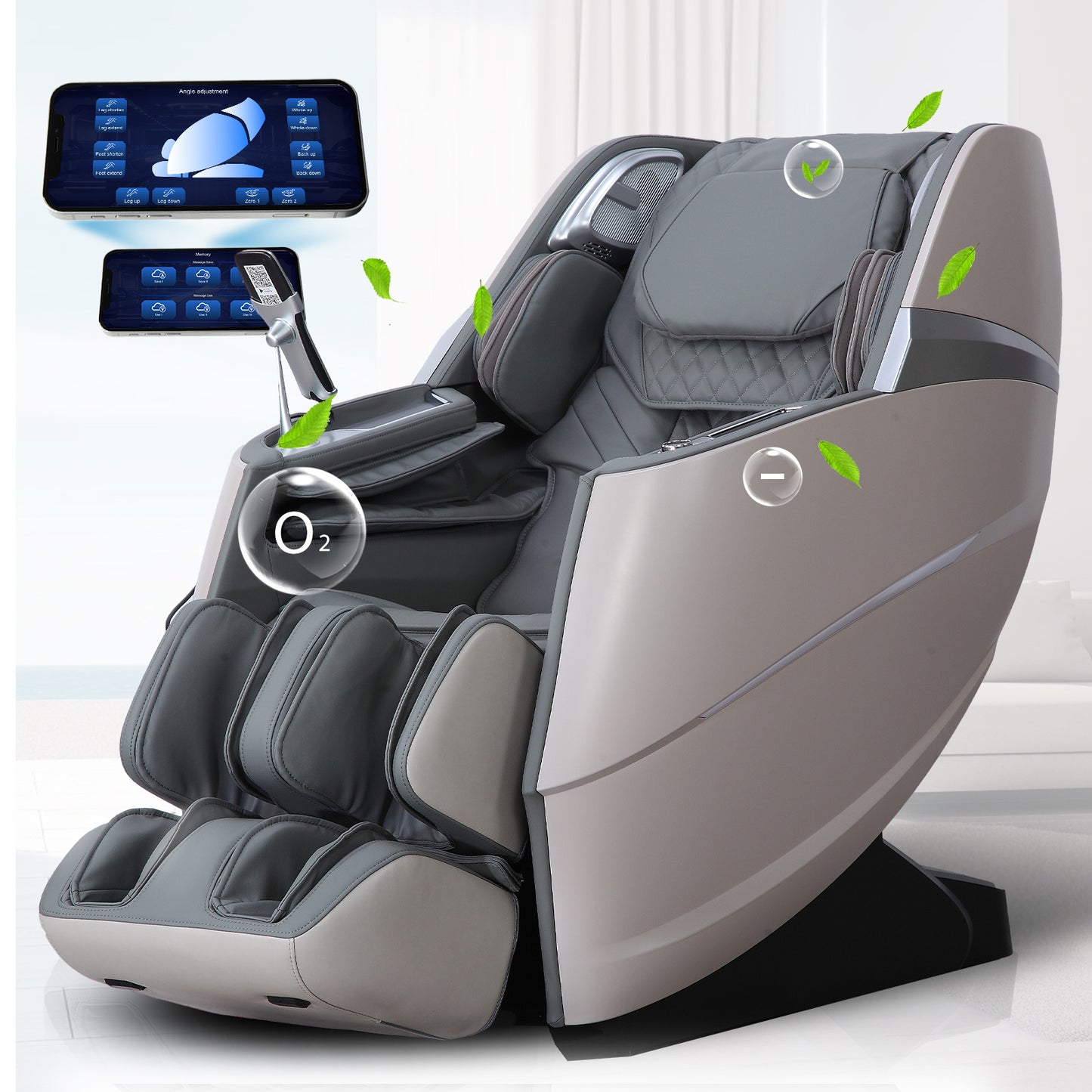 Upgraded Version 4D Massage Chair Zero Gravity | Full Body Massage Chair and Recliner AI Voice Control Automatic Leg Rest Calf and Foot Roller Heating