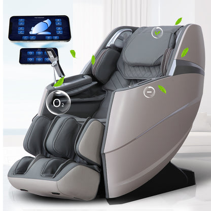 Upgraded Version 4D Massage Chair Zero Gravity | Full Body Massage Chair and Recliner AI Voice Control Automatic Leg Rest Calf and Foot Roller Heating