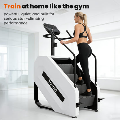 EFFICRAFT Stair Stepper Machine with LED Screen, Commercial Grade Stair Climber, Continuous Climbing Exercise Machine for Cardio, 15 Speed Levels Stair Master, 15-164 Steps/Min