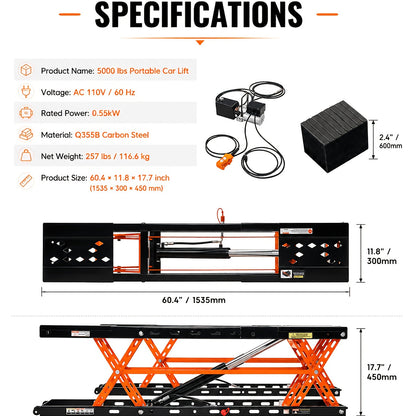 7000lb to 8000lb car lift designed for home garage workshop auto repair, suitable for sedan SUV pickup and most universal vehicles, ideal for maintenance inspection and underbody work.