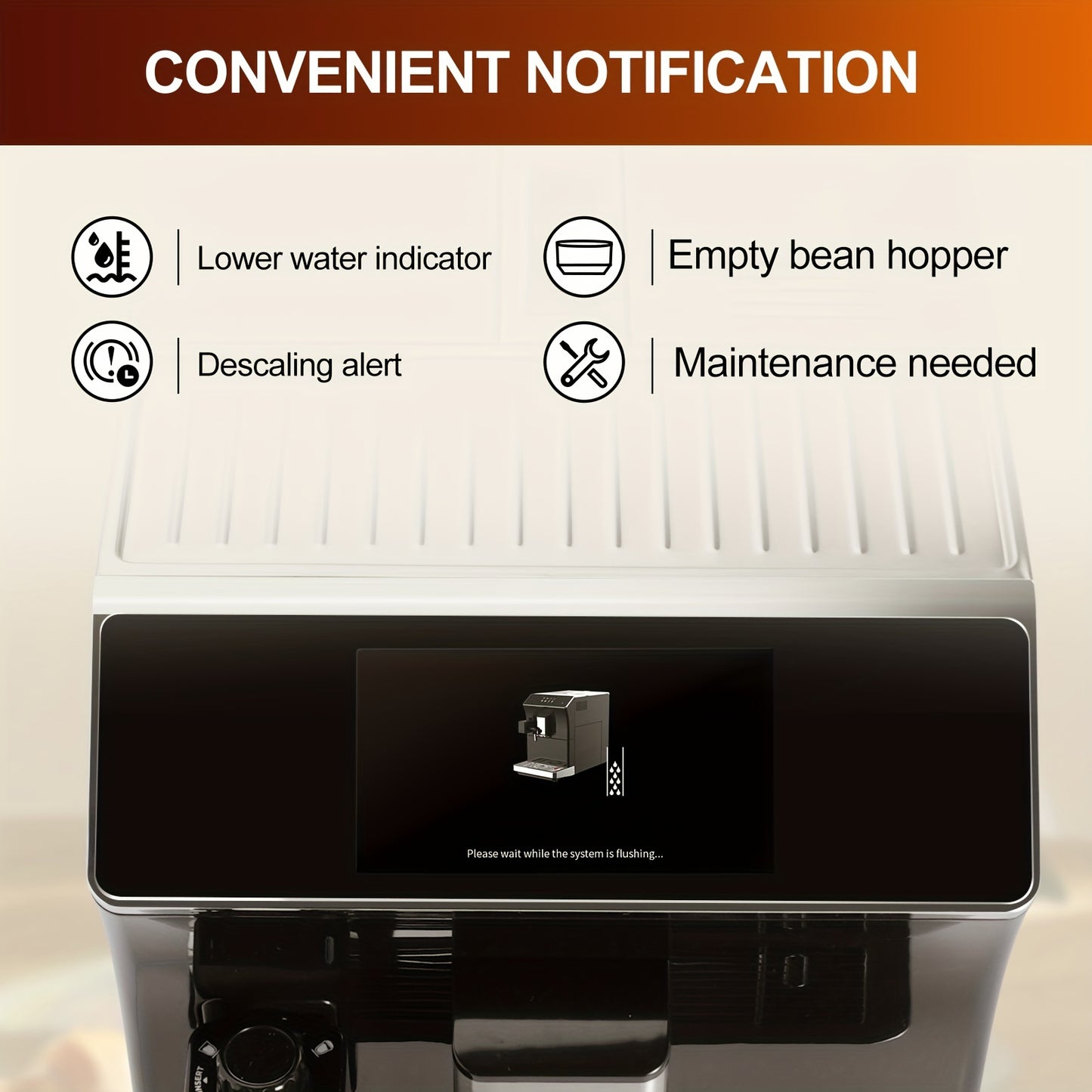 Mcilpoog WS-203 Super-Automatic Espresso Coffee Maker with Smart Touch Screen for Brewing 16 Coffee Drinks