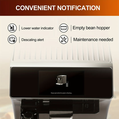Mcilpoog WS-203 Super-Automatic Espresso Coffee Maker with Smart Touch Screen for Brewing 16 Coffee Drinks