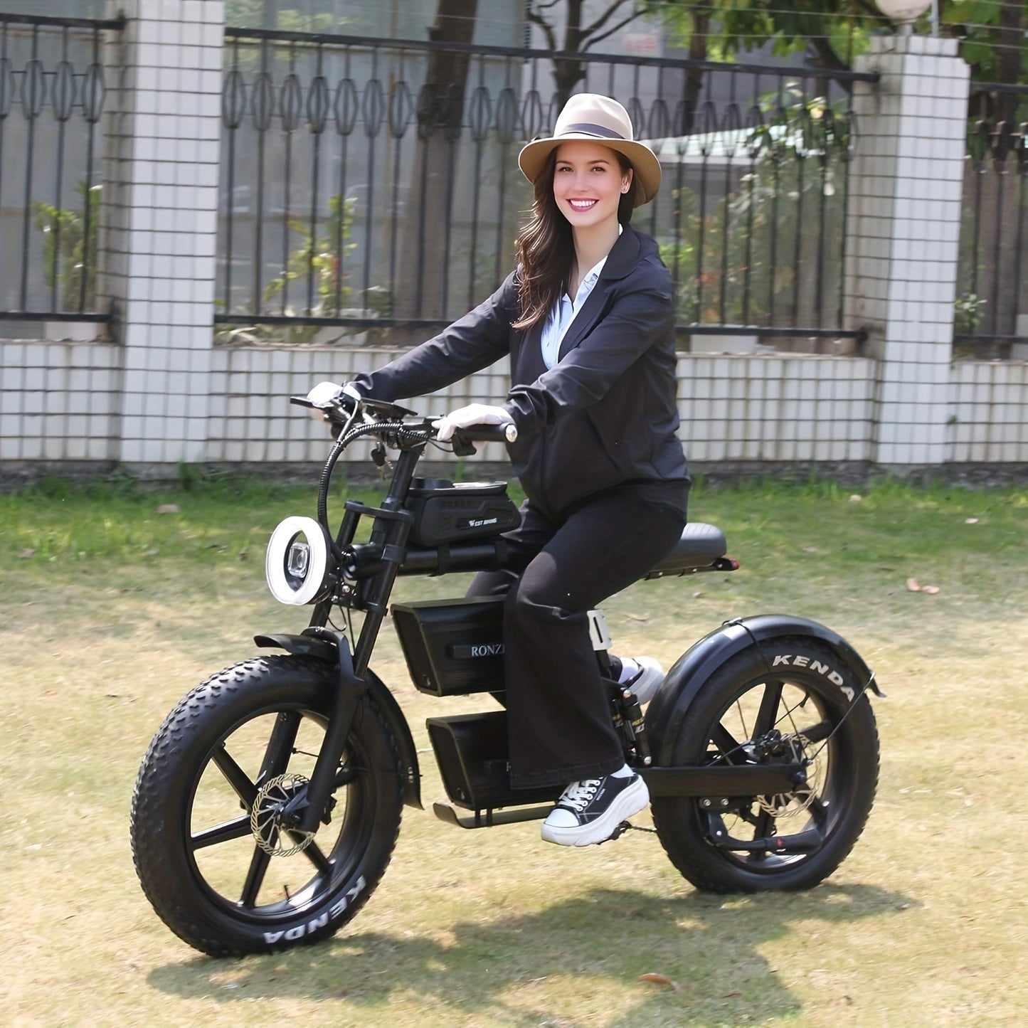 Electric Dirt Bike For Adults - 60V Fast Speed Commuter EBike With 20Ah*2 Battery, 93 Mile Long Range Motorcycle, All-Terrain Fat Tires, Full Suspension, Smart Display, USB Port, Storage Bag, Hydraulic Brakes. Perfect Gift For Christmas & New Year.