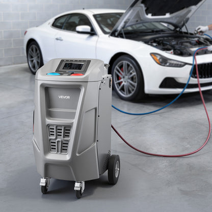 Fully Automatic Refrigerant Recovery Machine for 1234yf, ≥98.5% Accuracy, 7-Inch Touch Screen, AC Recovery, Vacuum, and Recharging Machine for Standard and High Voltage Automotive A/C Systems