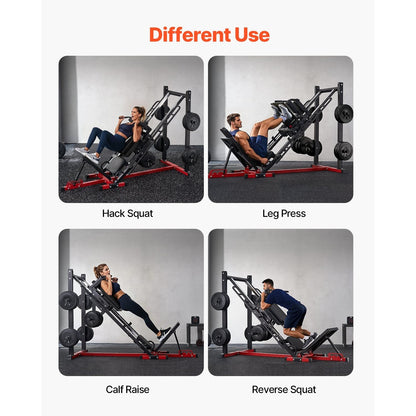 Leg Press Hack Squat Combo Machine Adjustable Lower Body Special Home Gym