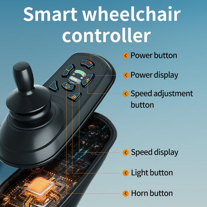 Intelligent Electric Wheelchair Made Of 100% Carbon Fiber Material Lightweight And Portable with A Range Of 25 Miles One-step Folding And Installation-free Design Electric Wheelchair for The Elderly Capable Of Bearing 330.69LB Mother's Day