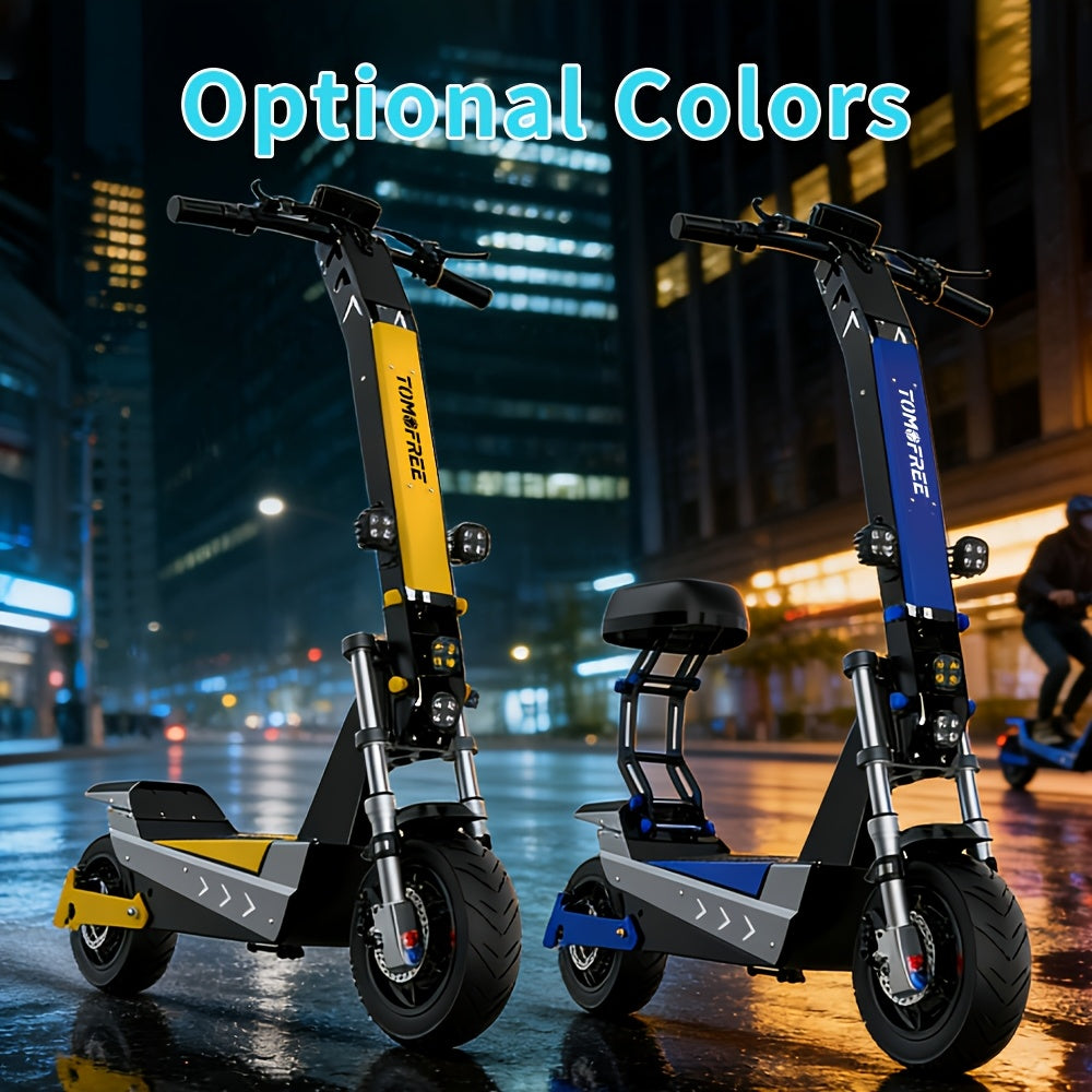 Electric Scooter, Brushless Motor, 35Ah 11-Inch Tires, 3-Speed Range of about 50 Miles, Long-Range Electric Scooter, 330Lbs Weight Capacity, Suitable for Urban Commuting, Outdoor Camping And Adventure Travel, Adult Surprise Birthday Gift