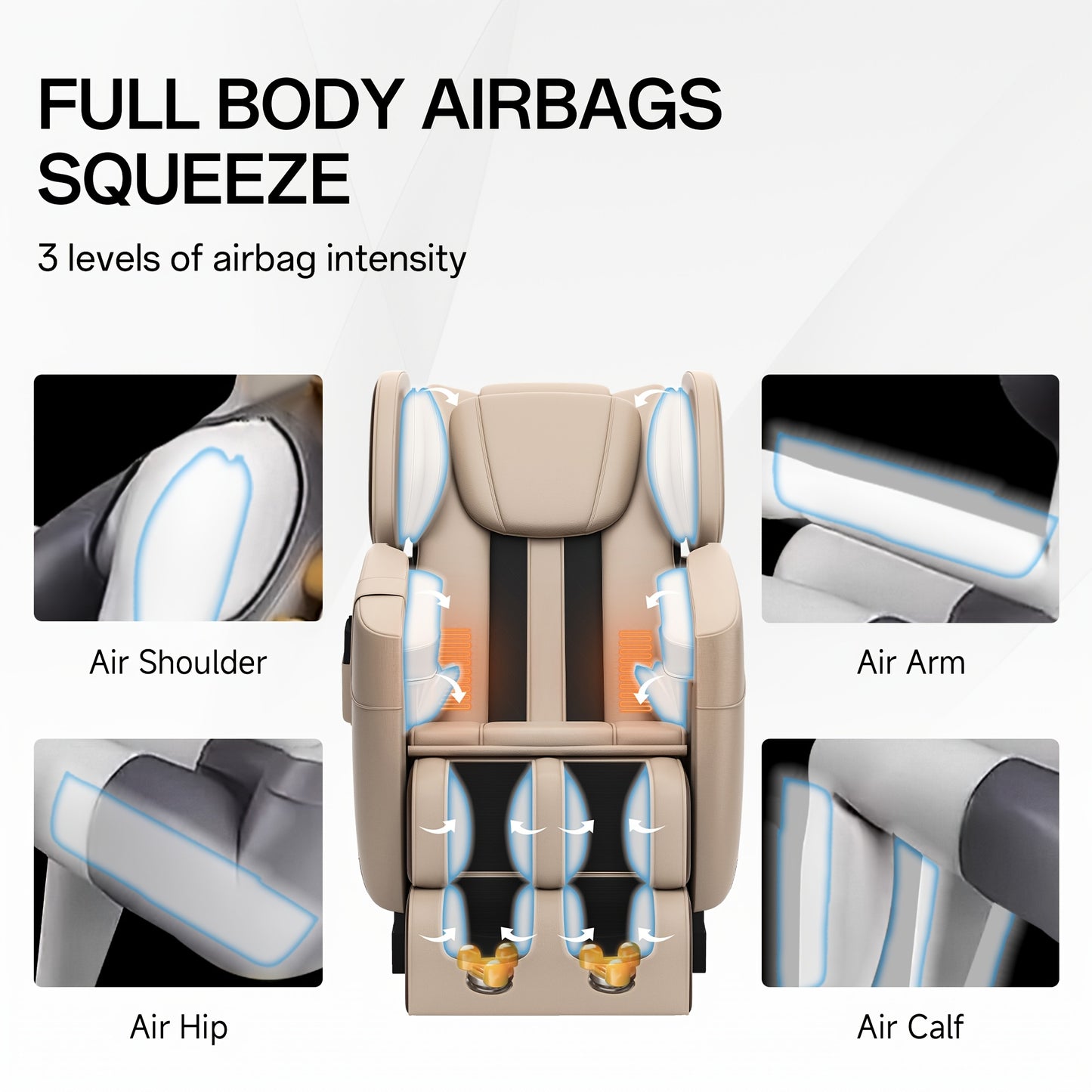 eal Relax SS05 Zero Gravity Full Body Massage Chair with Heat, 6 Auto & Manual Modes, 8 Fixed-Point Massage Rollers, Ideal for Neck, Back, Hips, and Foot Massage, Father's Day And Mother's Day Gifts for The Elderly