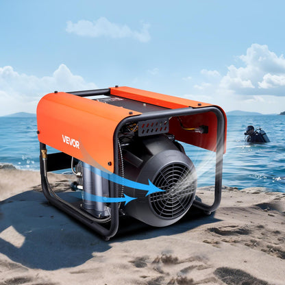 PCP Air Compressor 4500PSI/30Mpa 2-Cylinder Scuba Diving Tank Compressor External water cooling / Internal water cooling