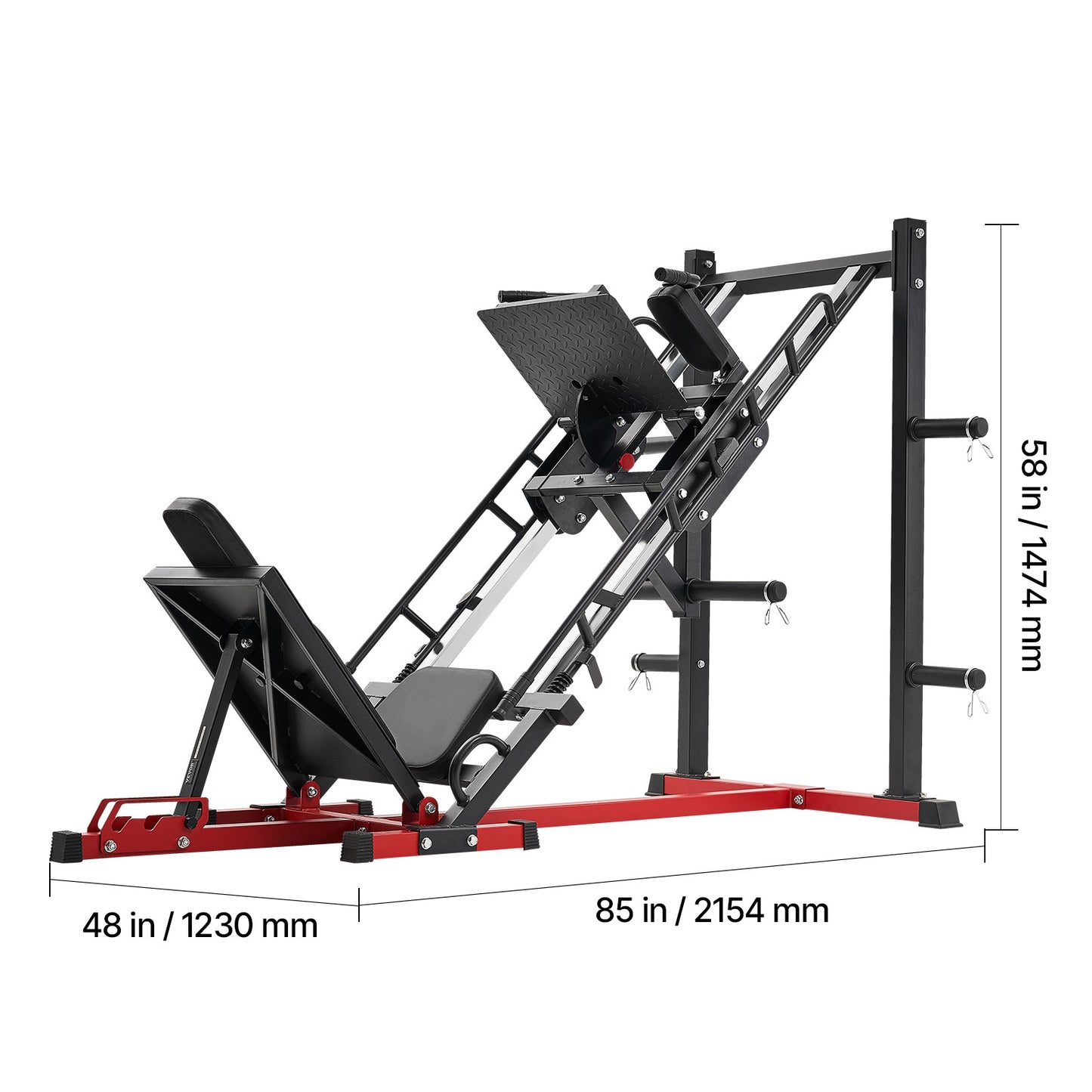 Leg Press Hack Squat Combo Machine Adjustable Lower Body Special Home Gym