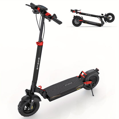 Electric Scooter with 500W Motor, 48V 18Ah Battery, 70KM Max Range, 32KM/H Top Speed, Dual Suspension, 10'' Tires, Foldable Design for Urban & Off-Road Riding