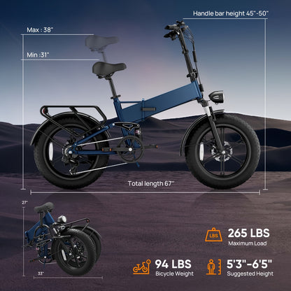 T5 Electric Mountain Bike - Adult E-Bike with Removable Large-Capacity Battery, 745W, 28MPH, 20×4.0 All-Terrain Tires, 7-Speed Adjustment, Black. Perfect for Christmas And Thanksgiving