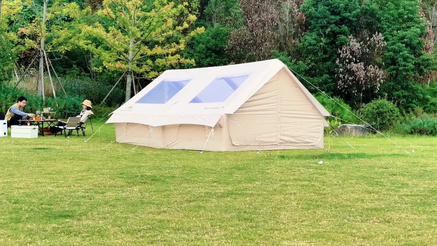 Mountainhiker Is a Windowed Inflatable Camping Tent That Can Accommodate 4-12 People. It Comes with a Hand Pump, Is a Portable Camping Tent, And Is Suitable for All Seasons