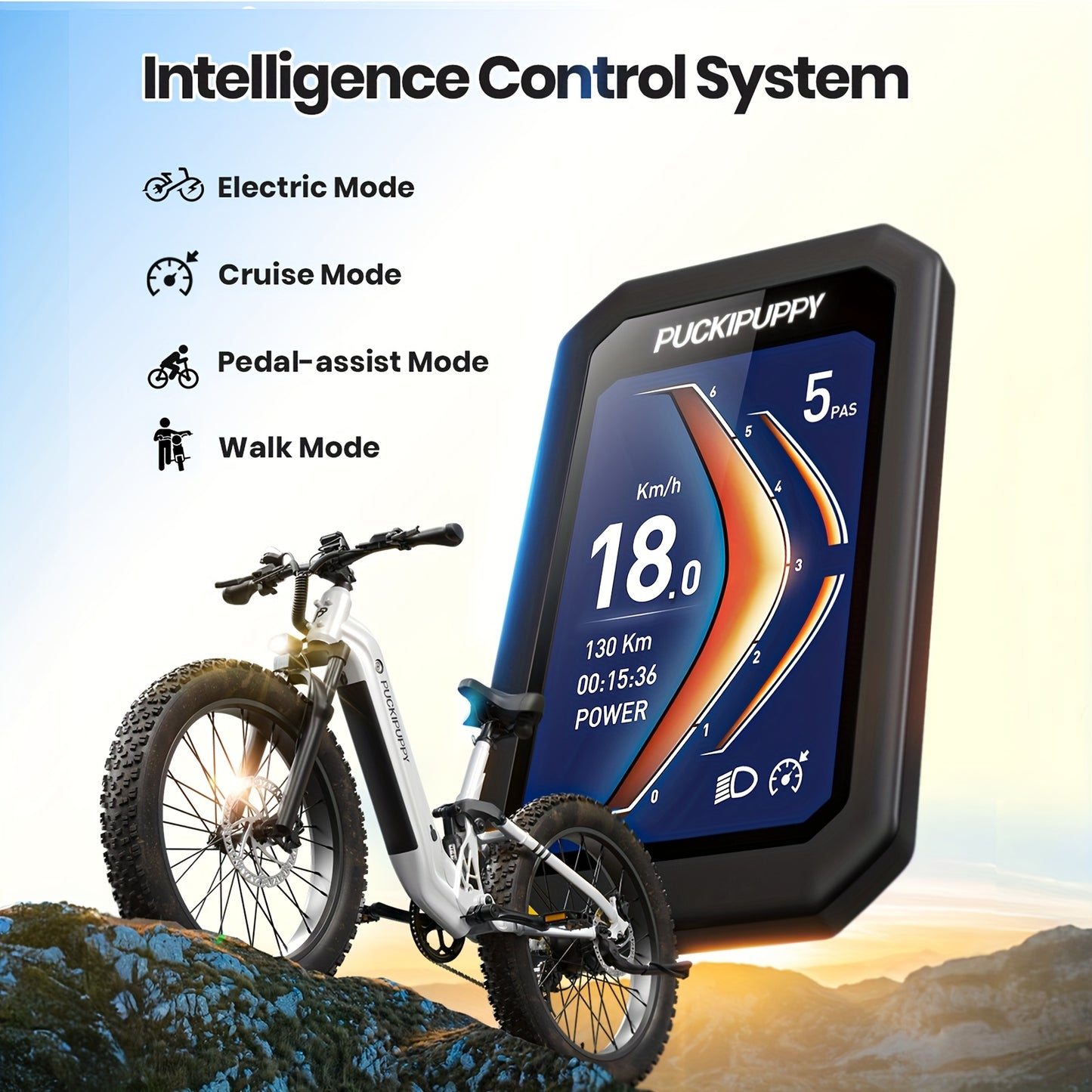 Electric Bike for Adults Rear High-power Brushless Motor, 48V 20AH Battery Adult Electric Bicycles, 26" Tire Full Suspension Step-Thru Ebike, 7 Speed, 80Miles Range, Camping Must Haves, Suitable for Outdoor Off-road And Urban Commuting(BoxerST)