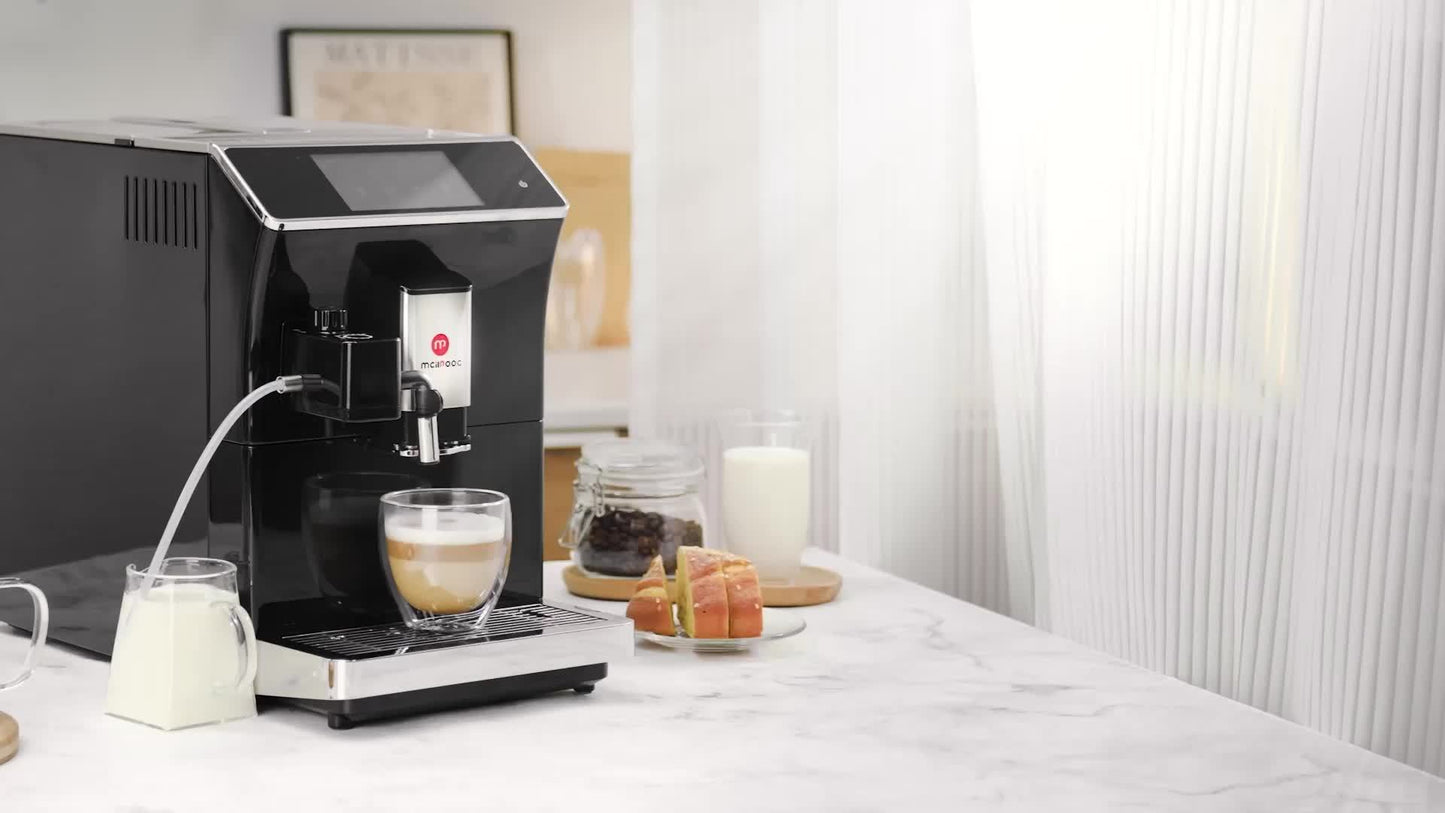 Mcilpoog WS-203 Super-Automatic Espresso Coffee Maker with Smart Touch Screen for Brewing 16 Coffee Drinks