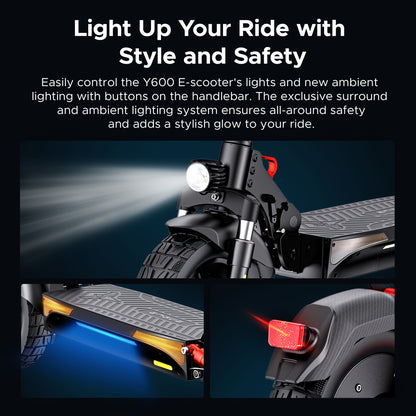 Electric Scooter with 500W Motor, 48V 18Ah Battery, 70KM Max Range, 32KM/H Top Speed, Dual Suspension, 10'' Tires, Foldable Design for Urban & Off-Road Riding