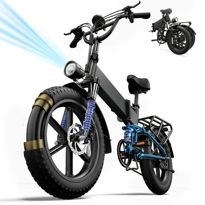 T5 Electric Mountain Bike - Adult E-Bike with Removable Large-Capacity Battery, 745W, 28MPH, 20×4.0 All-Terrain Tires, 7-Speed Adjustment, Black. Perfect for Christmas And Thanksgiving
