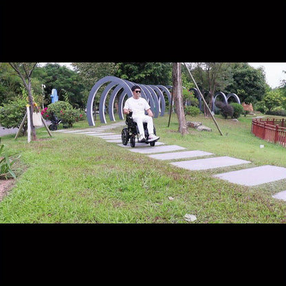 500W Motor Portable Electric Wheelchair Foldable for Adults Seniors, Intelligent Power Wheelchairs Motorized Wheelchair All Terrain Power Chair, Outdoor Wheelchair, Mobility Aid, Easy Storage, Lightweight Design, Smooth Mobility, Durable Construction