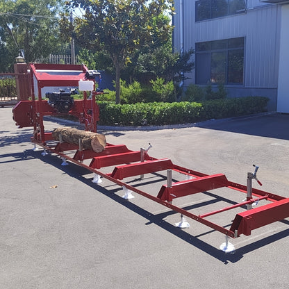 32in Portable Sawmill 420cc Gas Engines with E-Start Band Saw