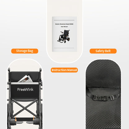 Carbon Fiber 25 Mile Long Range Adult Electric Wheelchair No Installation, One-Step Folding And Unfolding, Lightweight 15Kg, 300Lbs Load Capacity, Compact Enough to Fit in Luggage, Perfect for Travel, Park & Beach Outings, Portable Power Chair
