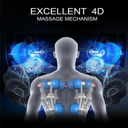 Upgraded Version 4D Massage Chair Zero Gravity | Full Body Massage Chair and Recliner AI Voice Control Automatic Leg Rest Calf and Foot Roller Heating